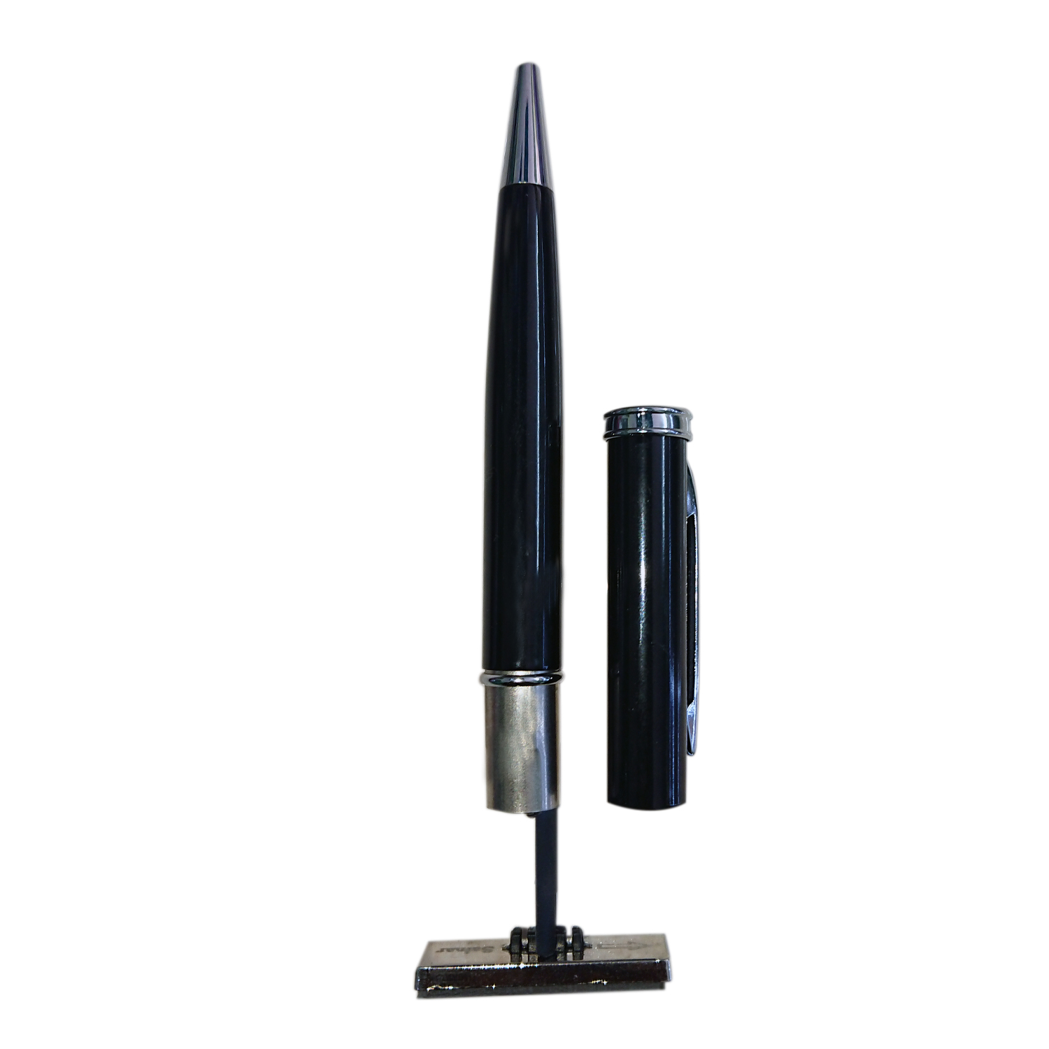 Pre Ink Pen Stamp Black and Silver Body Pen Stamp