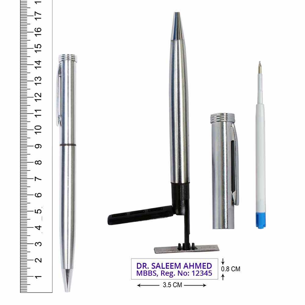 Pre Ink Pen Stamp Silver Color Pen Stamp